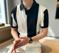 Summer Slim Fit Collared Knit Top